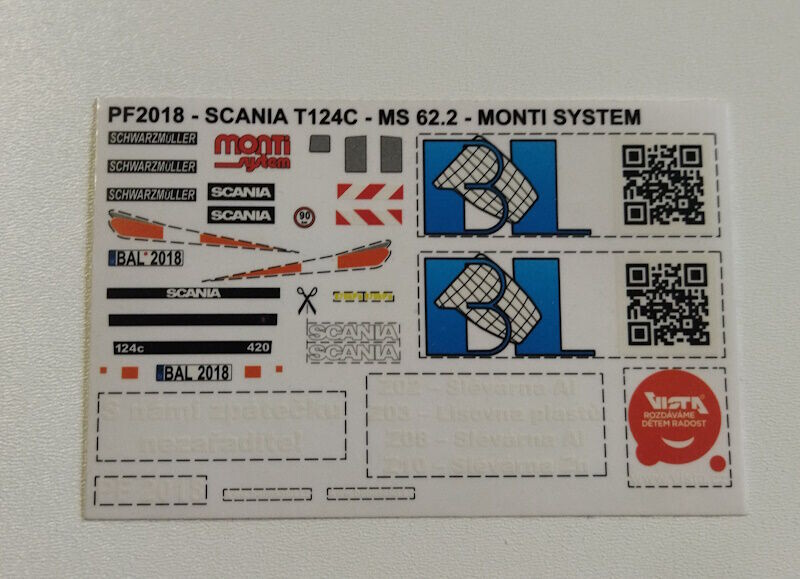  MS 62.2 Aršík polepů Scania PF2018